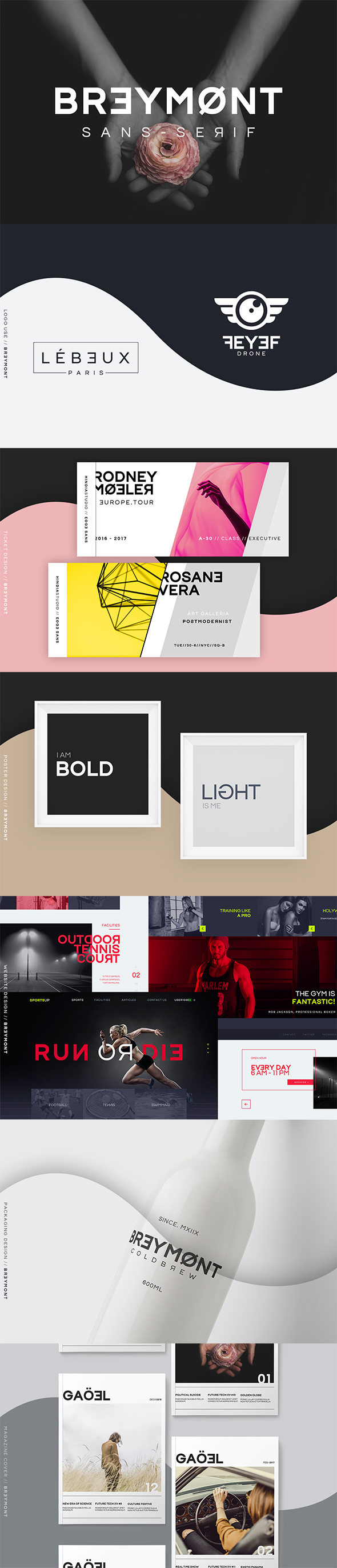 高端海报字体：布雷蒙特桑斯特色字体下载插图