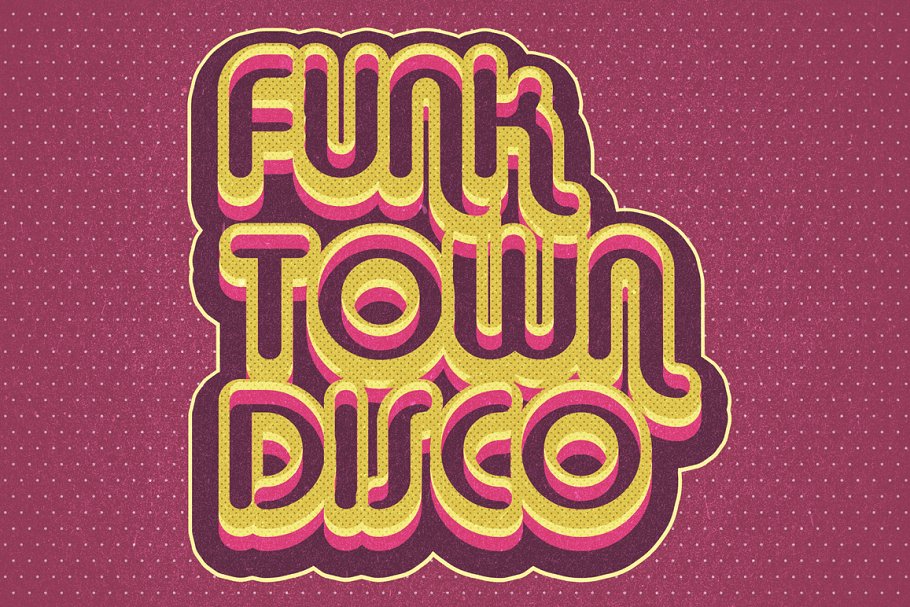 70s年度复古风格文本样式图层 70s Text Effects for Photoshop插图(7)