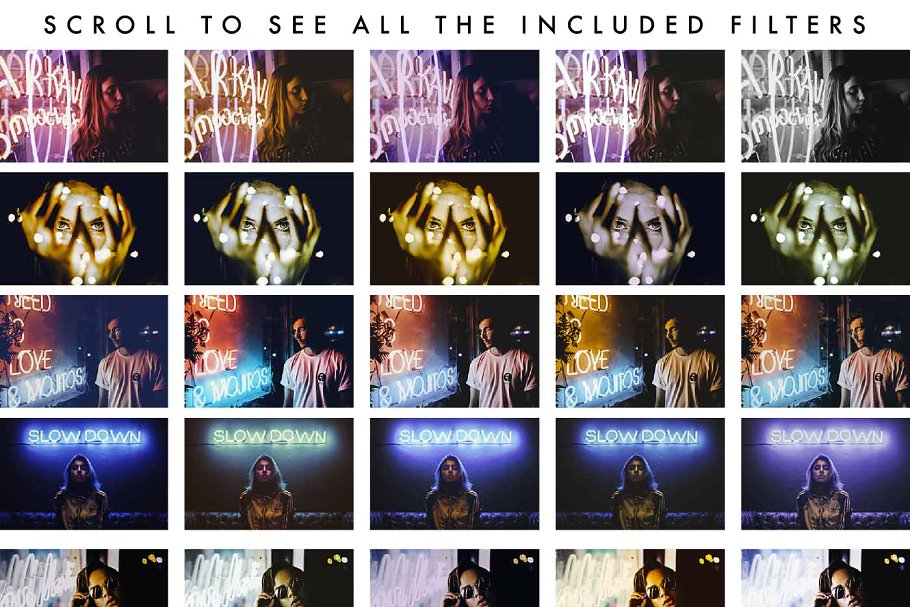 霓虹灯夜景摄影照片后期处理LR预设 Neon Lights Lightroom Presets插图(2)