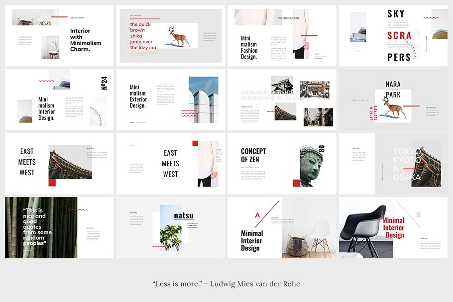 日式性冷淡风创意幻灯片模板 Keynote ROKA Keynote Template插图(3)