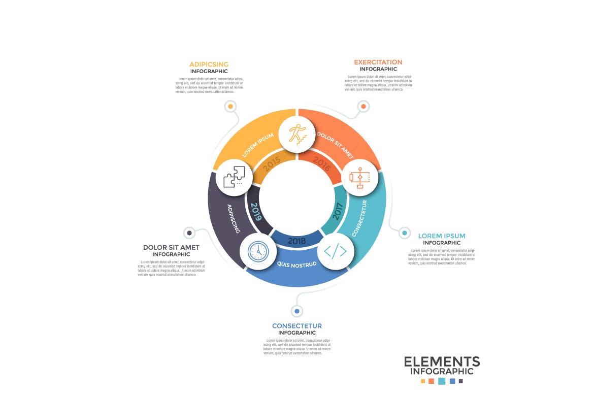 数据统计分析类幻灯片设计信息图表素材v14 Infographic Solutions. Part 14插图(9)