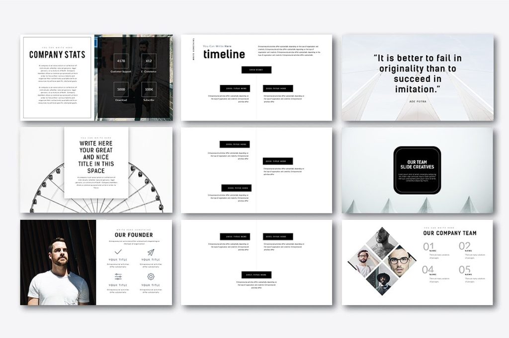 黑色极简PPT模版下载[key]插图(2)