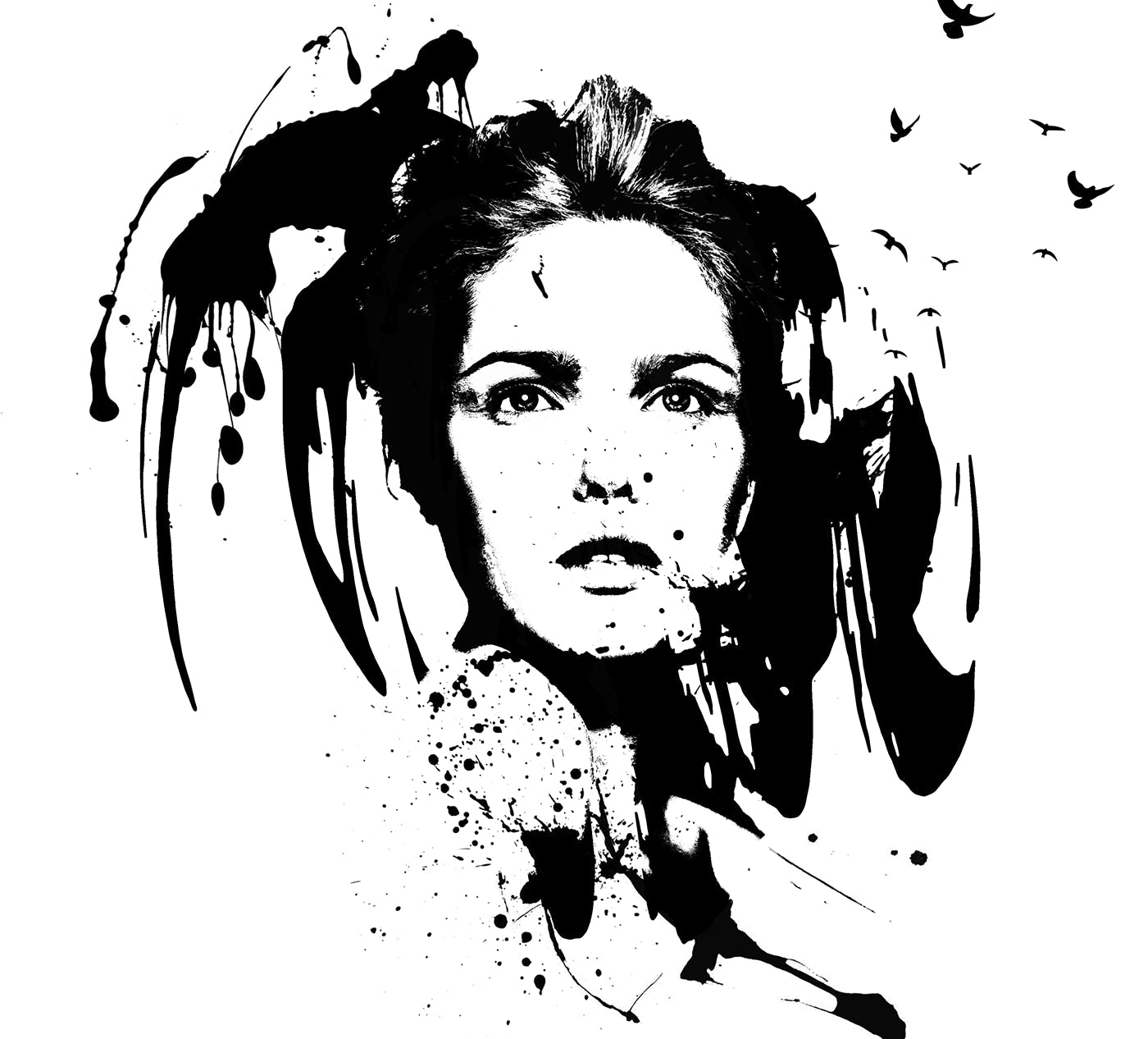 经典泼墨剪影艺术风格照片特效PS动作 Signature CS4+ Photoshop Action插图(8)