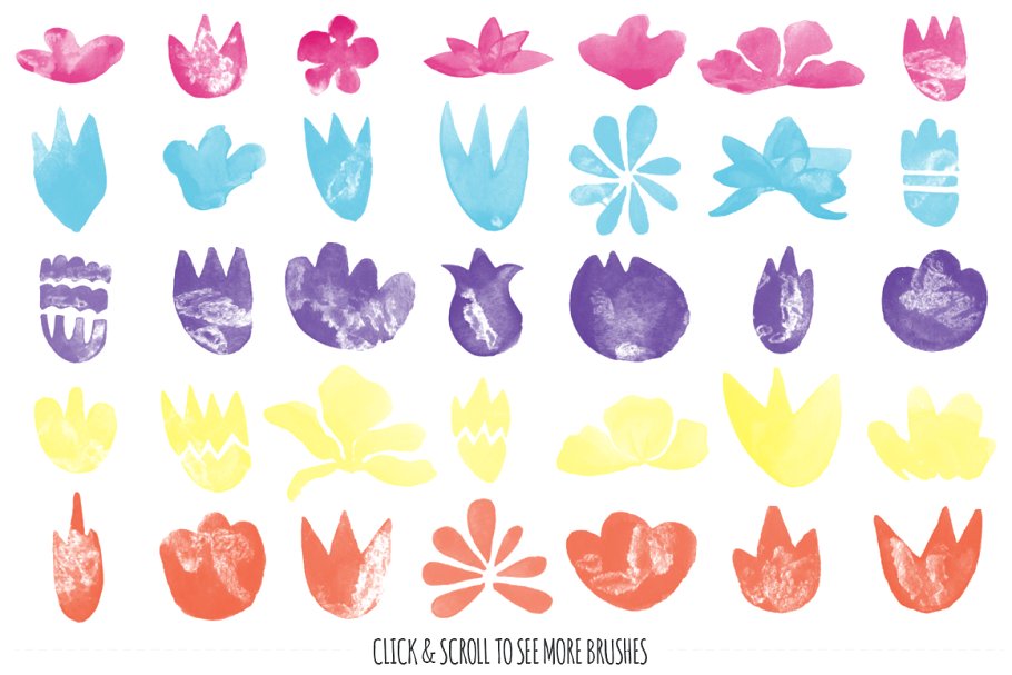 615款水彩画笔PS笔刷 615 PS Watercolor Brushes插图(1)