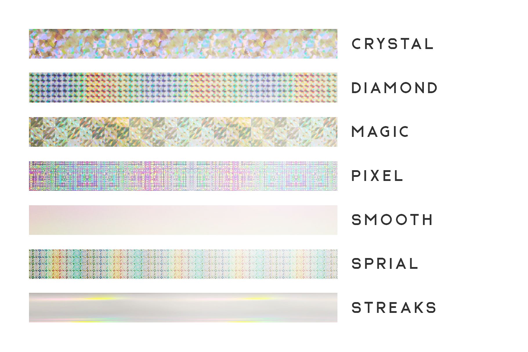 7种绚丽多彩PS图层样式 7 Holographic Photoshop Styles插图(1)