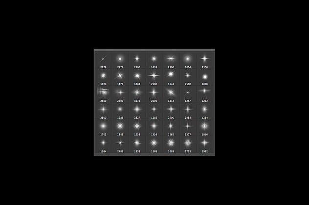 镜头眩光＆星光效果PS笔刷 Lens Flare & Stars Photoshop Brushes插图(4)