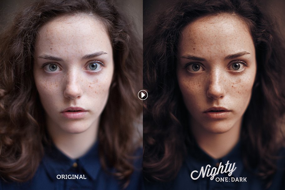 暗色调夜间模式照片特效PS动作 Nighty Artistic Photoshop Actions插图(1)