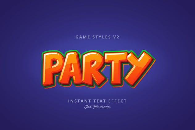 创意游戏字体设计特效AI图层样式v2 Game Styles for Illustrator V2插图(4)