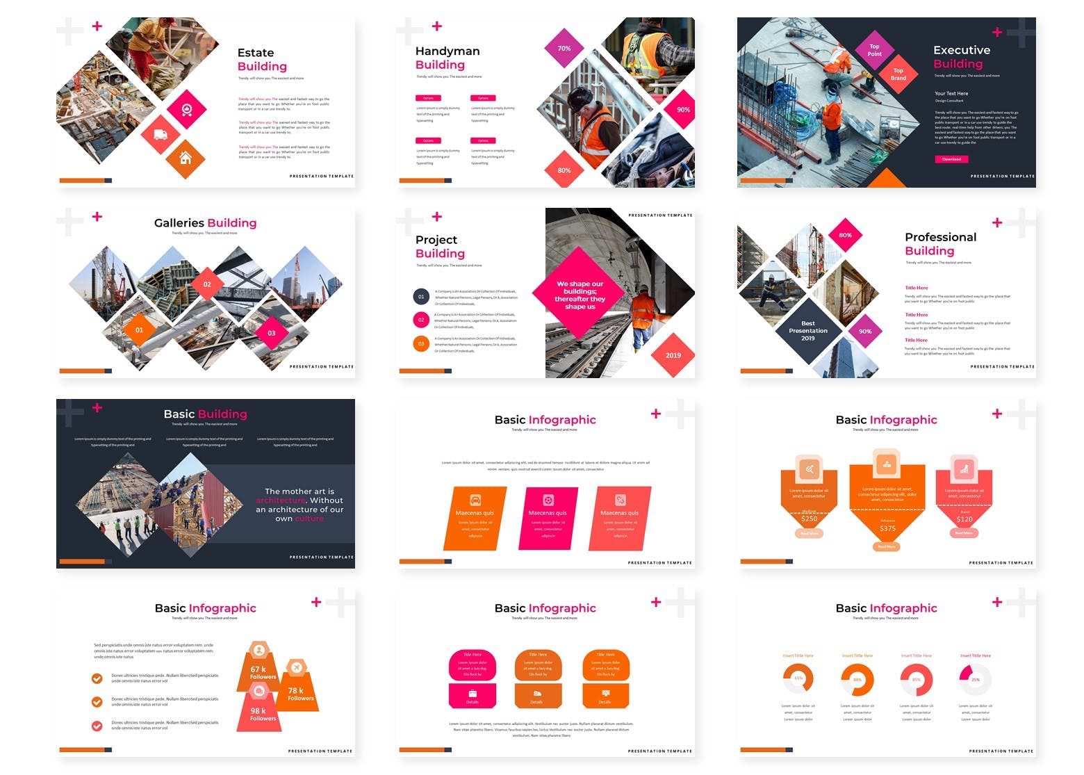 建筑案例演示Keynote幻灯片模板 Contruction – Keynote Template插图(2)