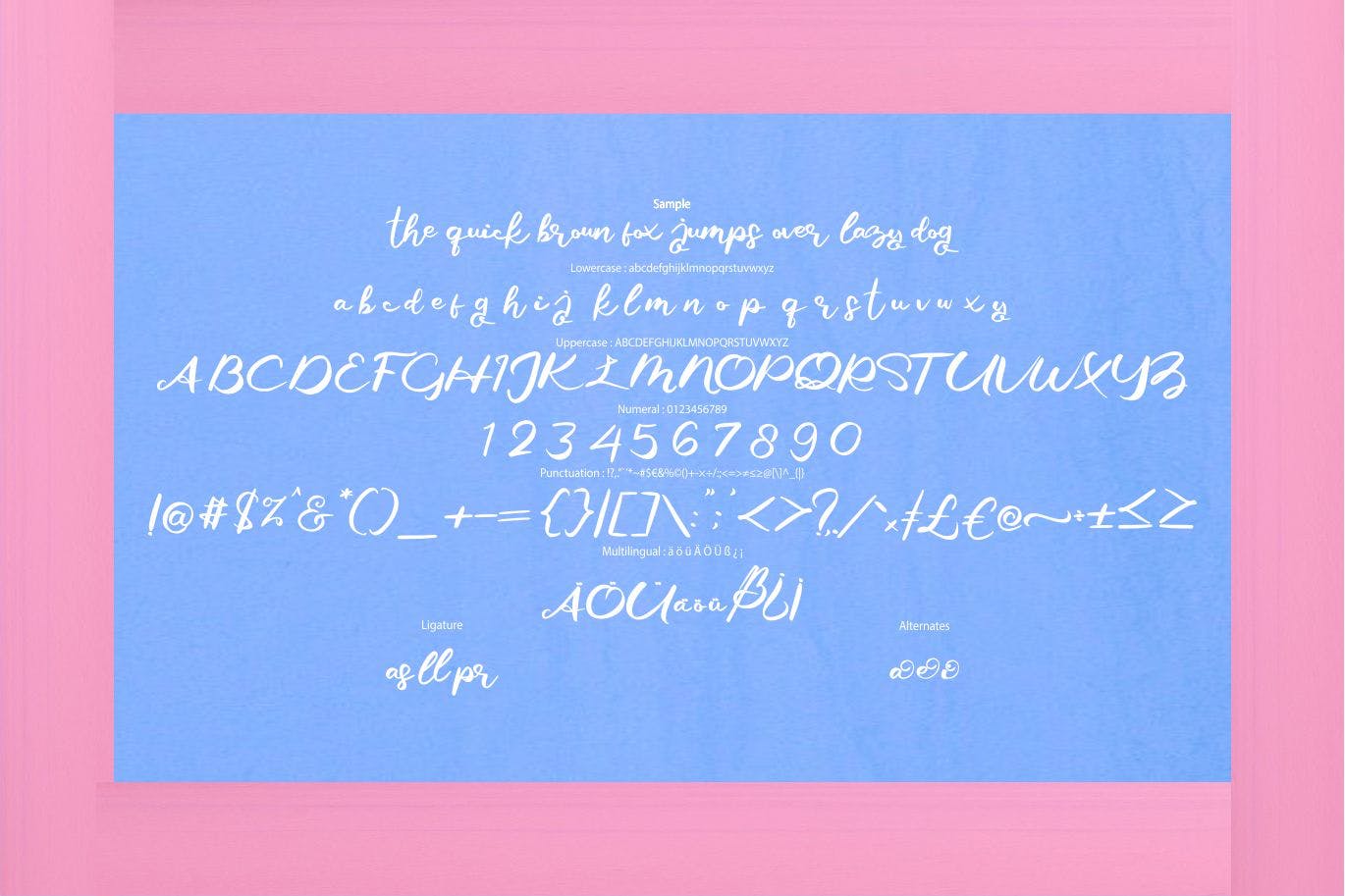 现代风格印刷排版设计英文书法艺术字体素材库精选 Giji | Modern Script Style Font插图(5)