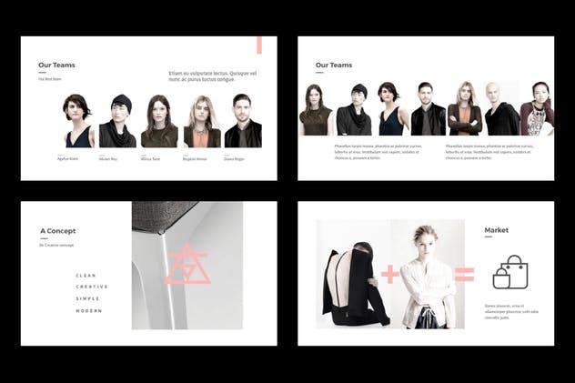 极简主义风格时尚行业适用PPT幻灯片模板 Minimal Fashion PowerPoint插图(6)