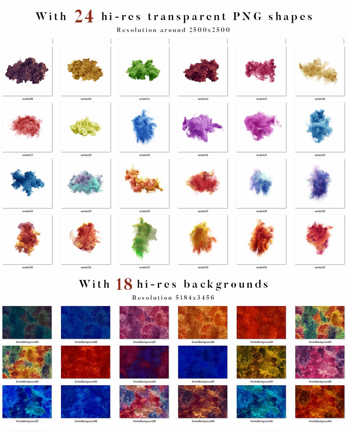 PS 彩色烟雾特效扩展包 Smoke Toolkit Extra（烟雾形状、笔刷、背景纹理）插图(6)