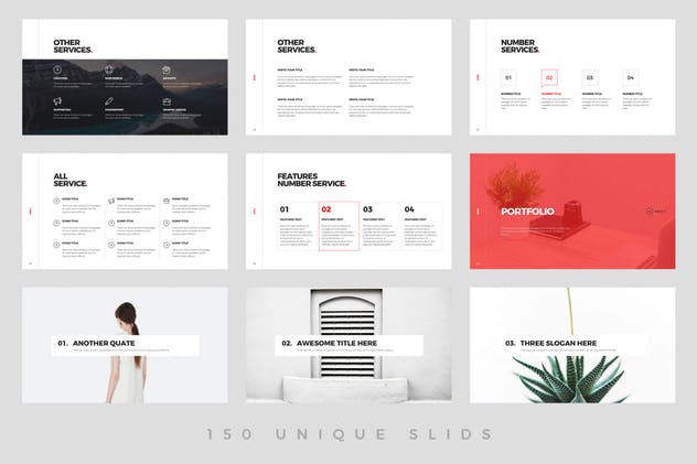 现代简约实用设计风格企业简介介绍PPT模板下载 Balance – Powerpoint Template插图(9)