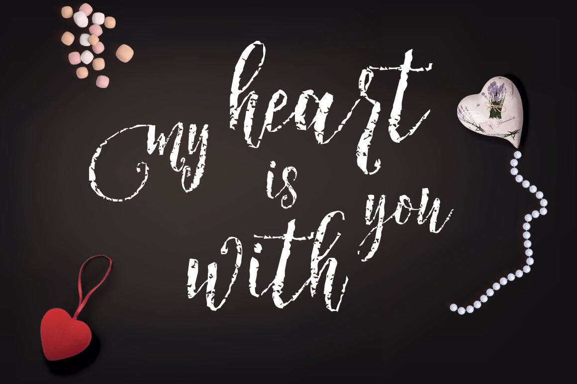 仿珍珠项链英文笔刷艺术字体下载 Arillyoni Brush插图(3)