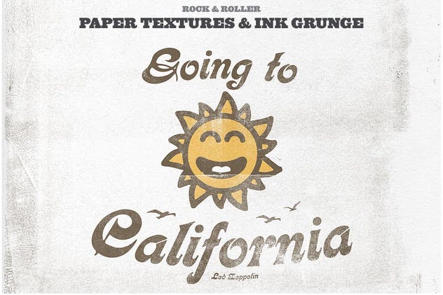 怀旧凸版墨水印刷风格纹理PS图层样式 Rock and Roller Letterpress Kit插图(9)