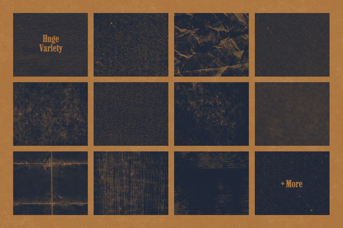 磨损折痕皱褶做旧纹理PS笔刷合集 Dead Subtle Brush Set插图(3)