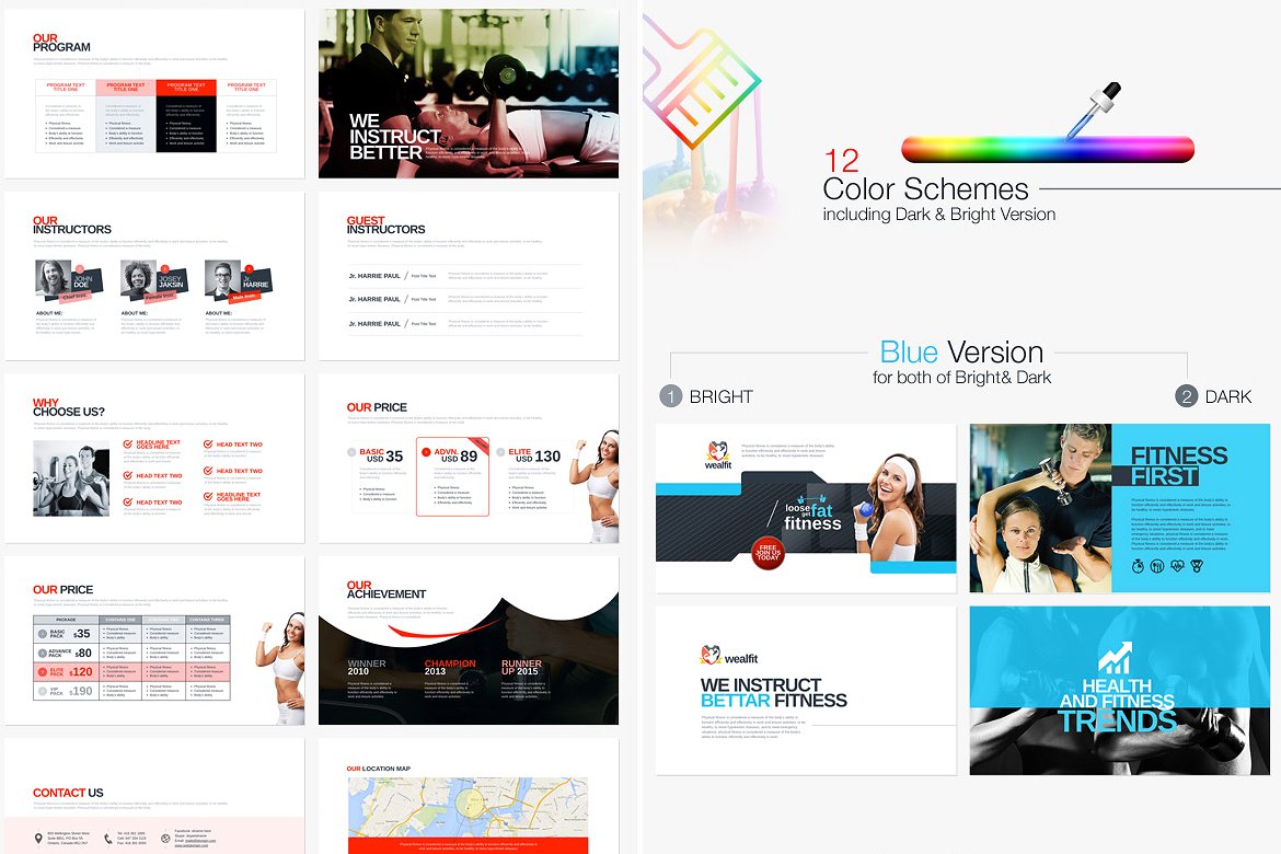 WealFit多用途运动健身演示PPT模板插图(5)