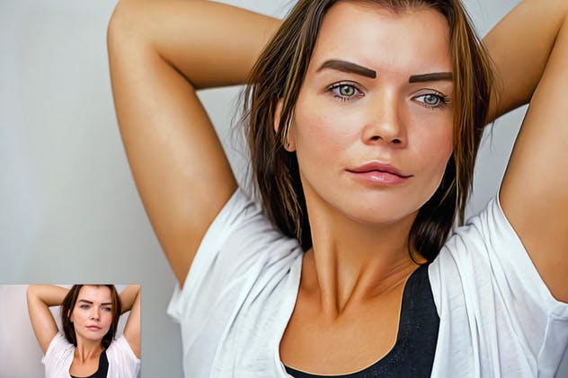 人像摄影转油画绘画艺术效果Photoshop动作 Oil Painting Photoshop Actions插图(3)