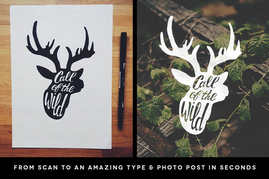 复古文本&照片效果图层样式 SwiftType. Retro Type & Photo PSD插图(1)