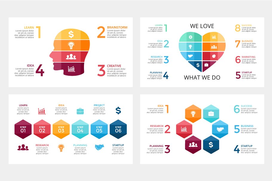 信息图形演示幻灯片模板 STARTUP – Free Updates插图(2)