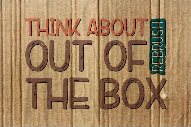 真实画笔笔刷英文书法无衬线字体 Rebrush Typeface插图(1)