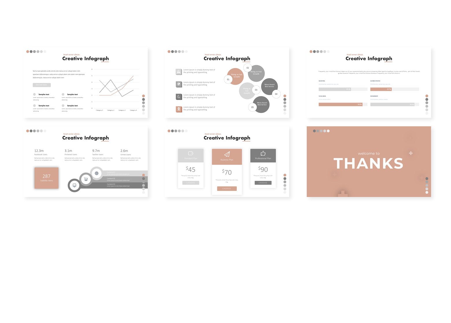 行业市场分析报告PPT设计模板 Flaming – Powerpoint Template插图(3)