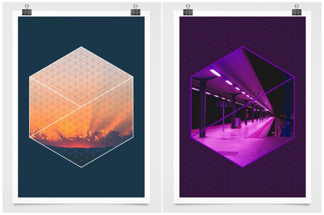 等距网格效果PSD分层模板 Isometric Grid Effects插图(7)