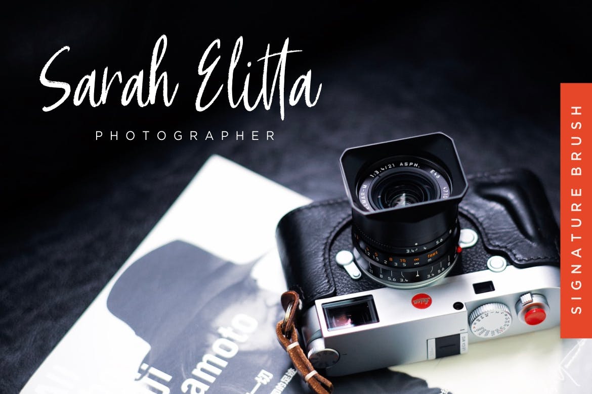 优雅典雅风格英文签名画笔字体 Dastend Signature Brush插图(5)