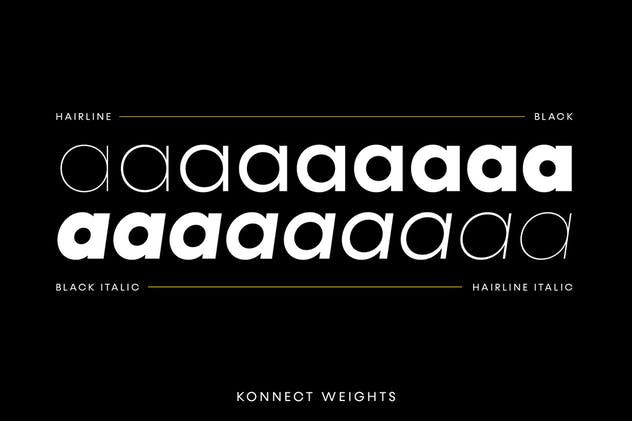 高品质几何无衬线字体家族[18种字体样式] Konnect Font Family插图(5)