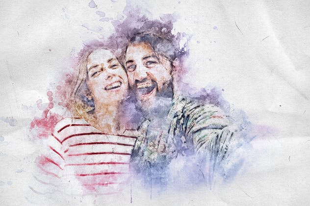 炫彩照片水彩艺术效果生成PS动作 Watercolor Photoshop Action插图(13)