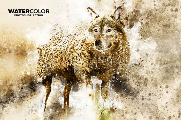 炫酷水彩油画质感照片处理效果PS动作 Watercolor Photoshop Action插图(5)