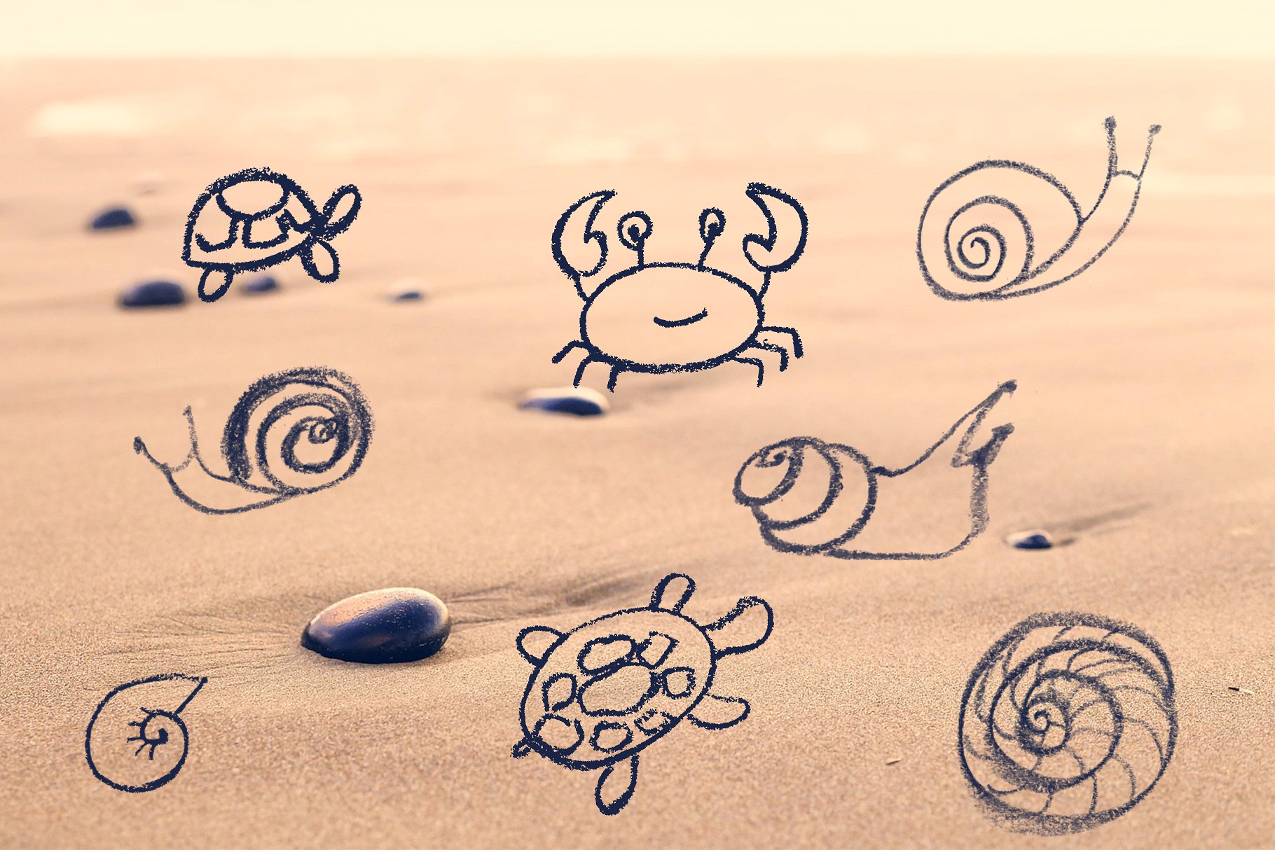 趣味的蜡笔PS笔刷下载 Scribble-PS Brushes [abr]插图(5)