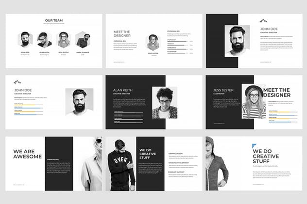 创意极简主义项目/企业宣传精美PPT模板下载 Delica Powerpoint Presentation插图(4)