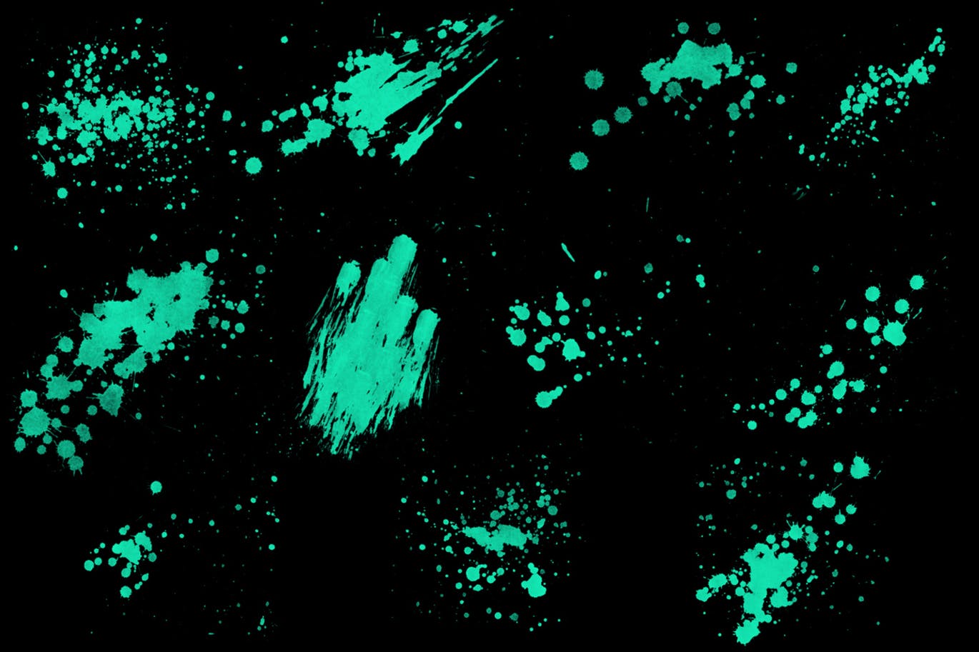 墨水飞溅泼墨图案纹理PS笔刷v5 Splatter Stamp Photoshop Brushes Vol. 5插图(1)