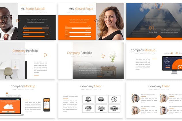 技术/创意/财务主题PPT幻灯片设计模板 Harpoon – Powerpoint Presentation Template插图(2)