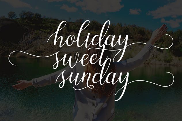 优雅线条手写英文脚本字体 Austina Script插图(1)