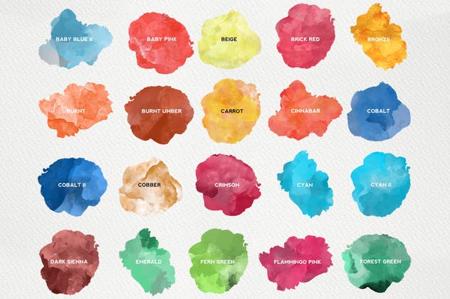 精美水彩插画设计素材包 for AI Watercolor KIT for Illustrator插图(4)