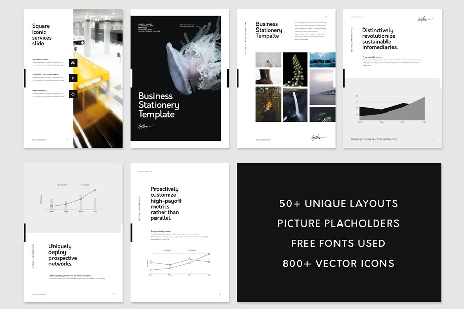 办公场景展示 Keynote 幻灯片模板 Keynote Vertical Stationery Template插图(6)