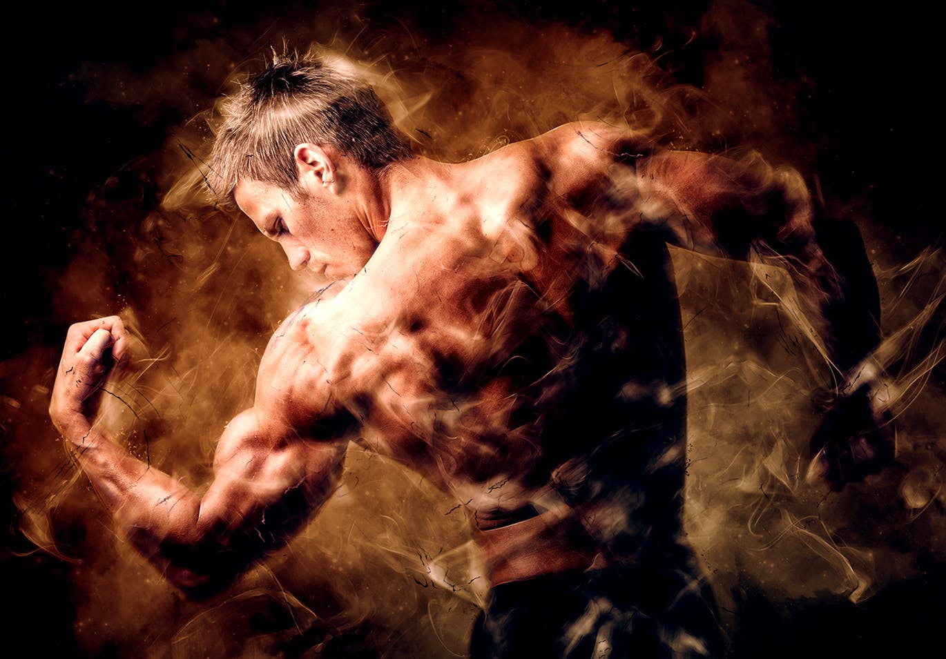 魔幻烟雾体育摄影后期特效处理PS动作 Aura CS3+ Photoshop Action插图(1)