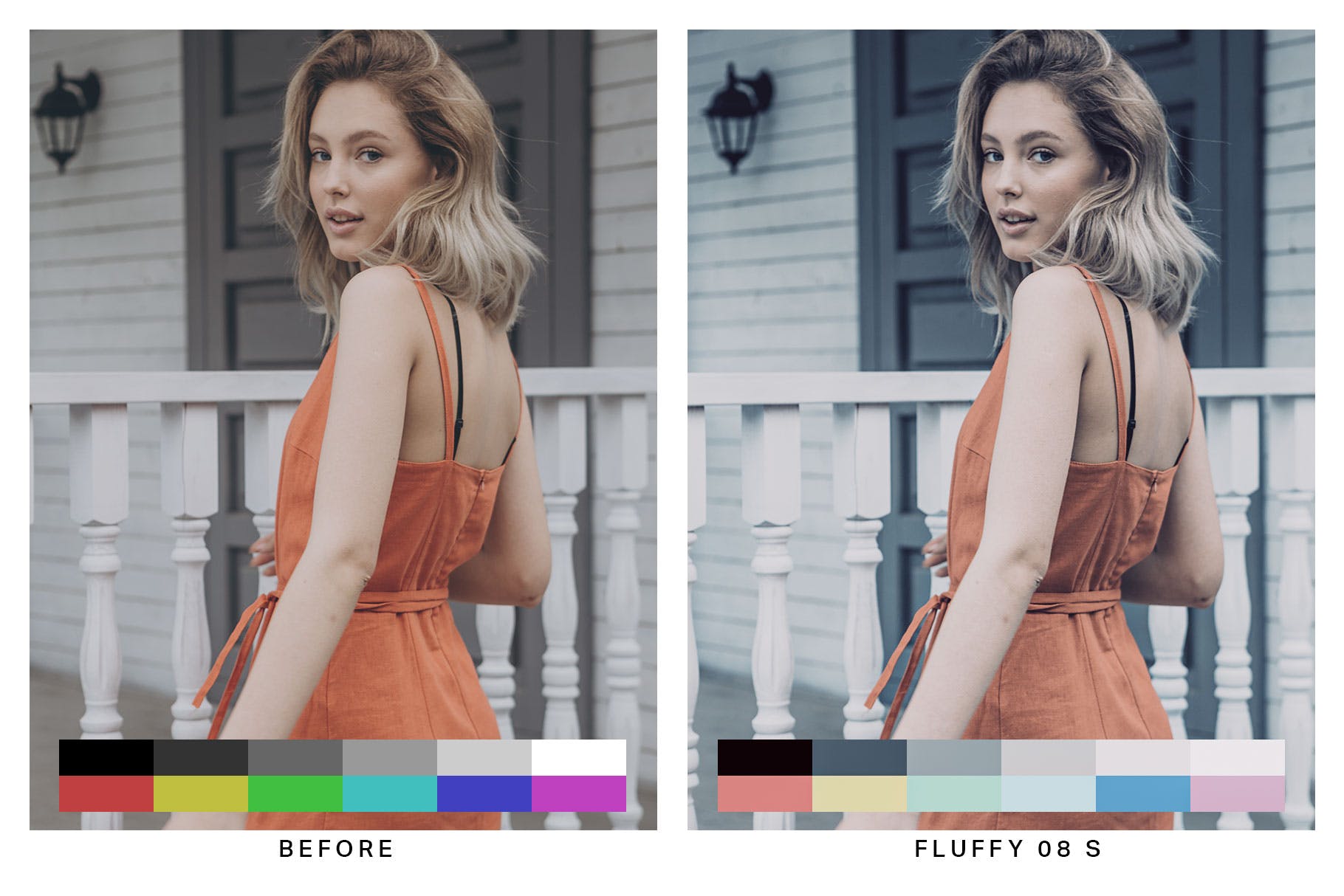 50种珊瑚橙色电影胶片风格效果Lightroom预设&LUT 50 Breezy Coral Lightroom Presets and LUTs插图(1)