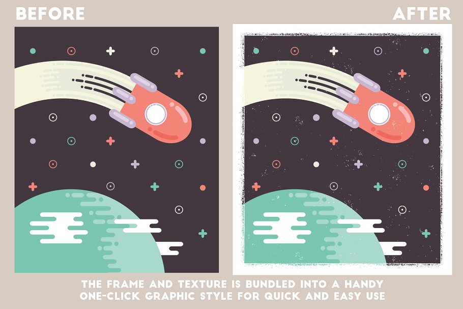 创意海报印刷效果AI笔刷 Poster Press – Screen-Print Creator插图(2)