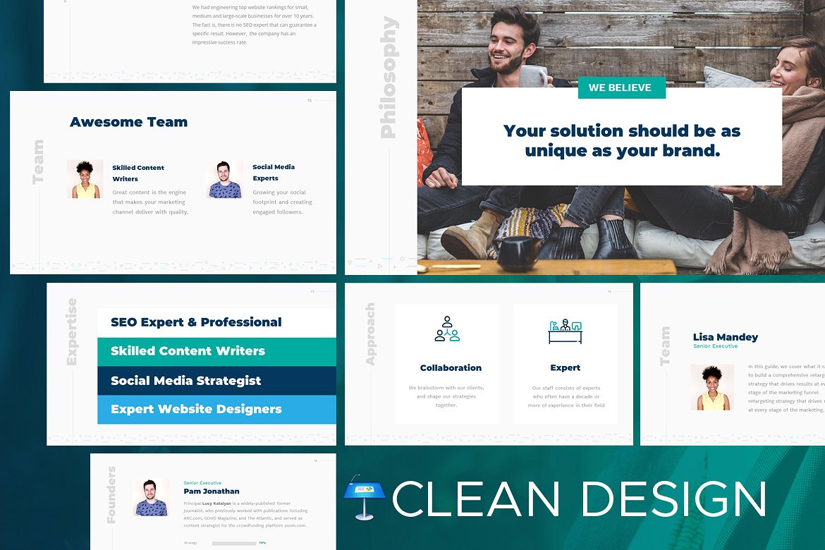 现代感极强的数字营销类keynote模板下载插图(2)