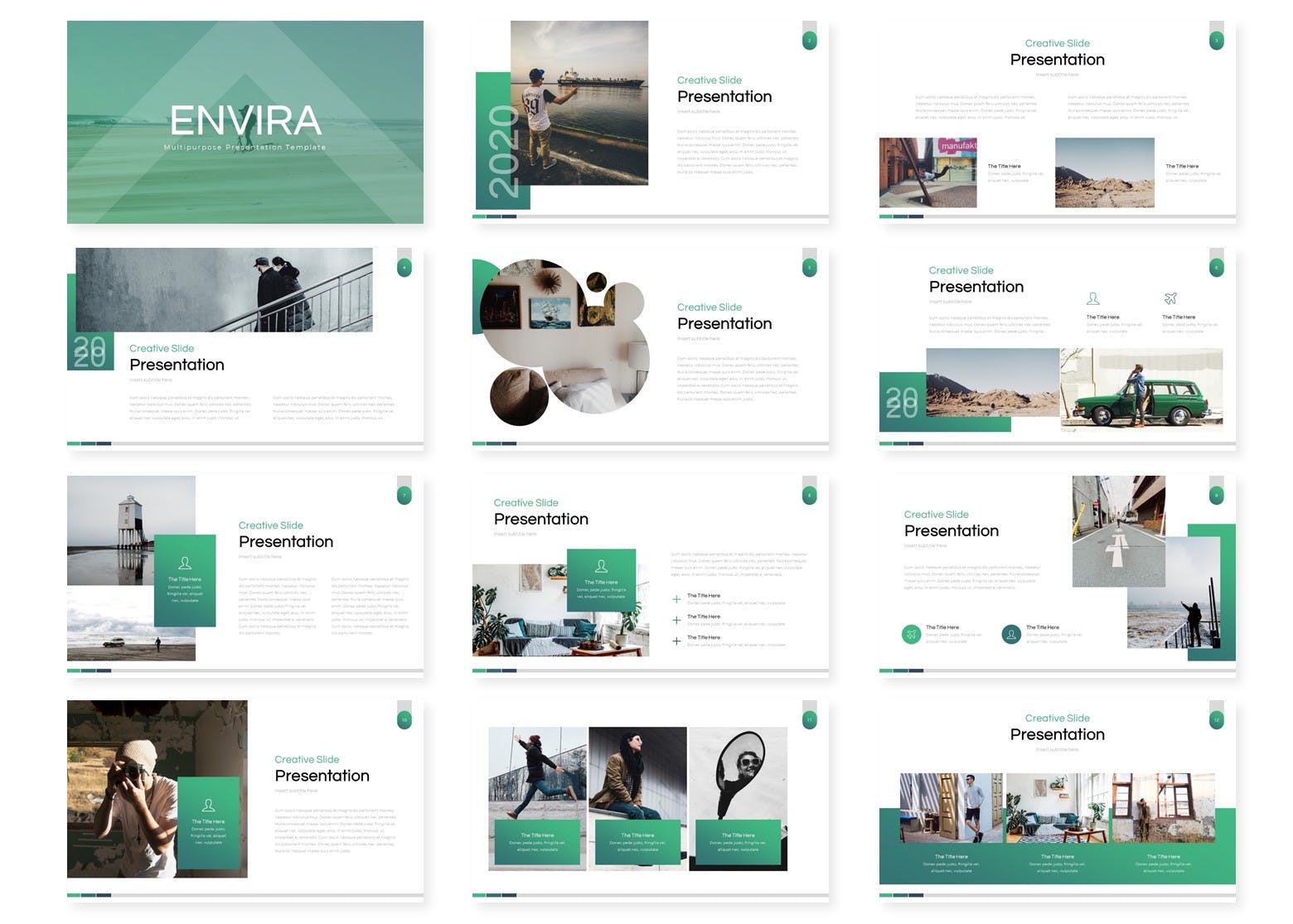 公司宣讲/业务演示Google演示模板素材库精选 Envira – Google Slide Template插图(1)