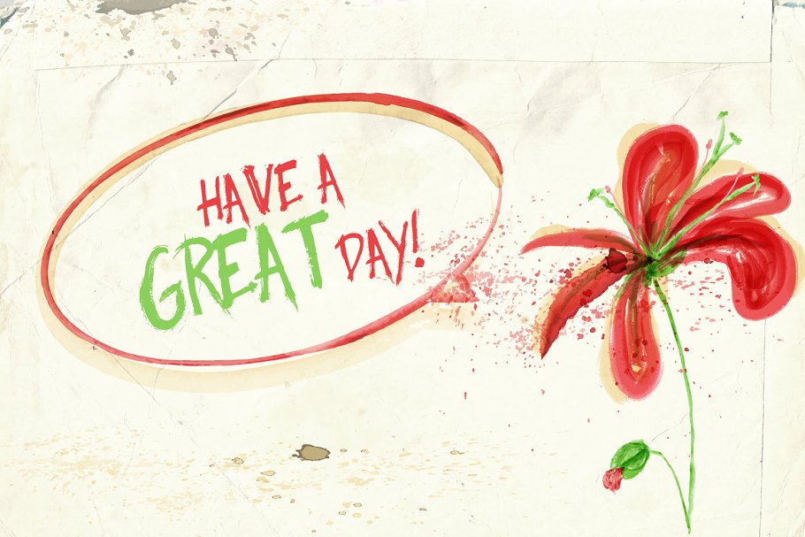 94款水彩画笔笔画笔迹AI笔刷 Watercolor Vector Art Brushes插图(3)