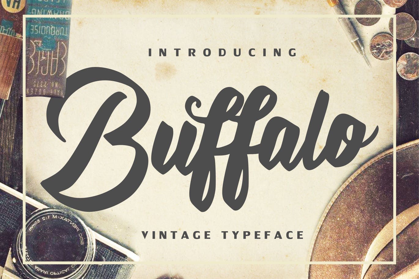 复古设计英文书法字体下载 Buffalo – Vintage Typeface插图
