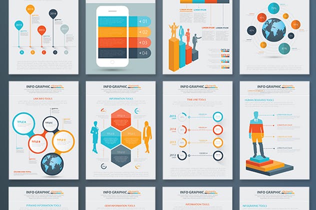 17页信息图表幻灯片数据信息制作模板 Infographic 17 Pages插图(4)