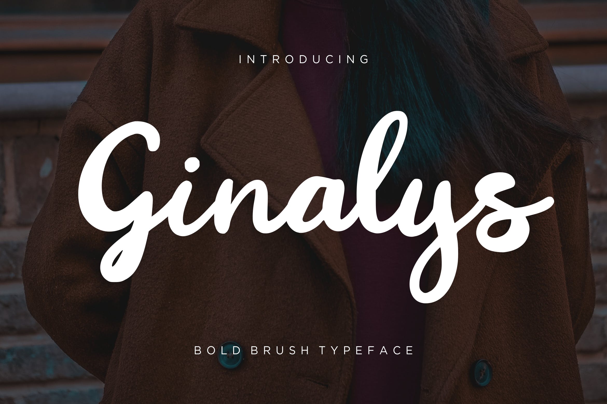 英文画笔粗笔画书法字体 Ginalys Bold Brush插图