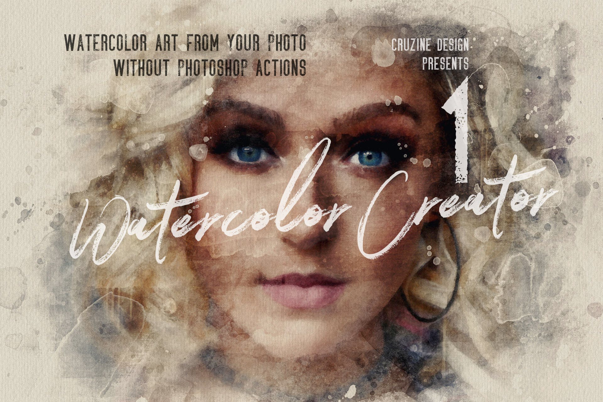 照片转水彩画效果PSD模板 The Ultimate Watercolor Creator 1插图