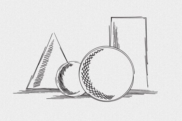 铅笔素描数码绘画AI笔刷 Vector Pencil Sketch Brushes插图(3)