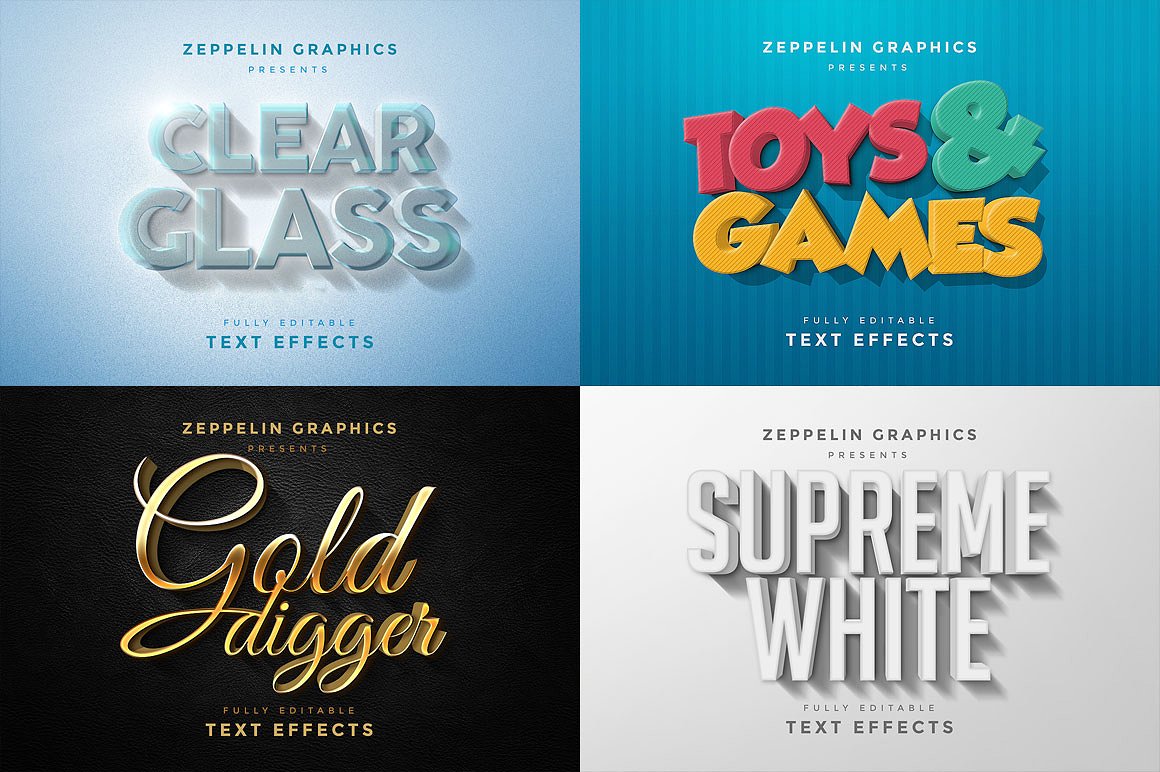 素材库下午茶：150款3D文字效果的PS图层样式 150 3D Text Effects for Photoshop–2.61 GB插图(45)